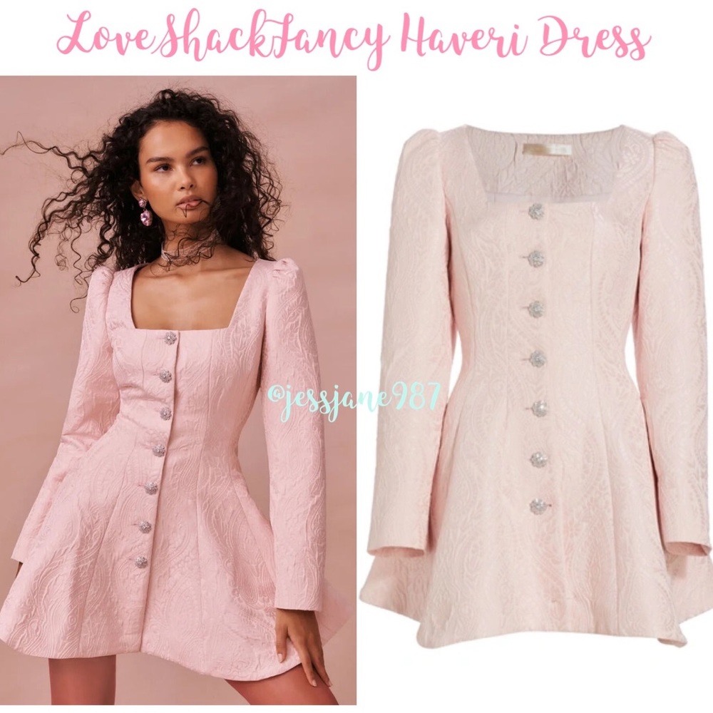 New LoveShackFancy Haveri Pink Mini Dress